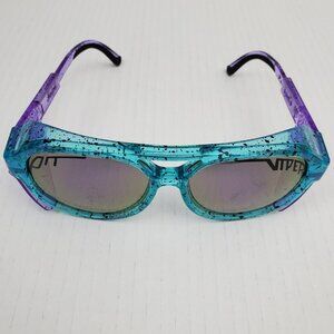 Authentic Mens PIT VIPER Six to Midnight Exciter Sunglasses Retro Blue & Purple